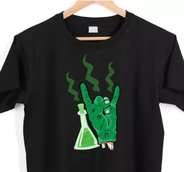 Green laboratory hand t-shirt - Tenstickers