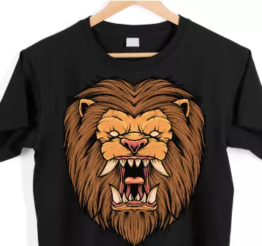 Hård lejon t-shirt t-shirt - Tenstickers