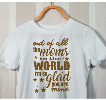 Guldfärgad för mors dag t-shirt - Tenstickers