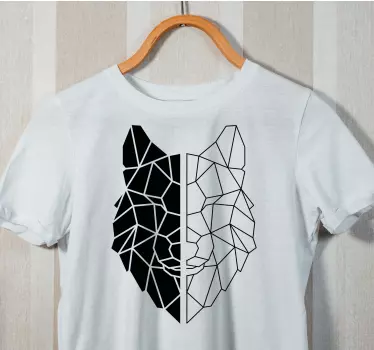 Half black half white t-shirt - Tenstickers