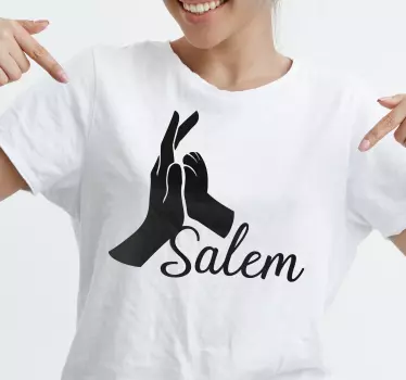 Handgest med namn t-shirt - Tenstickers