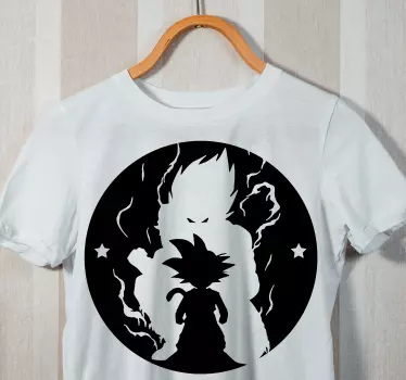 Heroisk karaktär silhuett t-shirt - Tenstickers