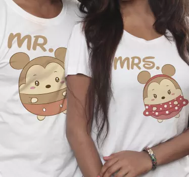Herr. Och fru. Minnie och mickey matchande skjortor för par - Tenstickers
