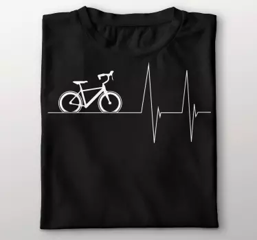 Hjärta t-shirt med cykel - Tenstickers