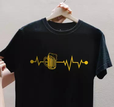 Hjärtslag öl mugg t-shirt - Tenstickers