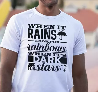 Inspirerande positiv syn t-shirt - Tenstickers