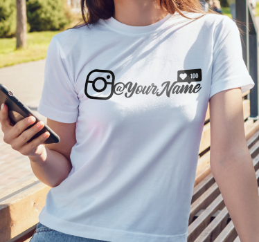 Instagram gillar T-shirts med namn - Tenstickers