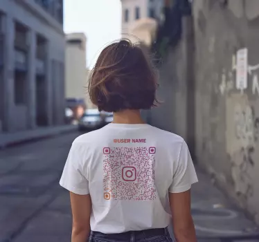 Instagram qr kod t-shirt - Tenstickers
