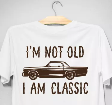 Inte gammal men klassisk rolig design-t-shirt - Tenstickers