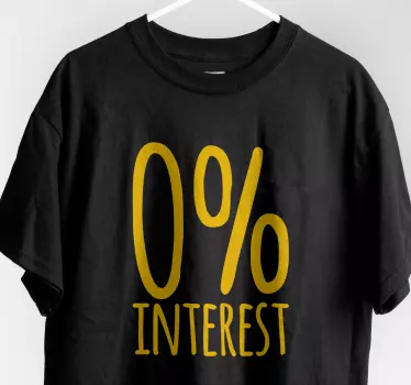 Inte intresserad rolig text t-shirt - Tenstickers