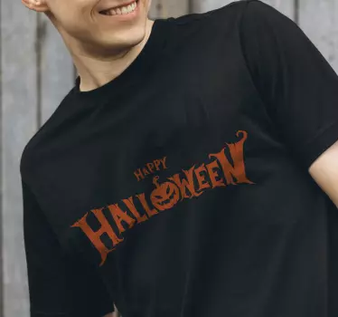 Jag pumpa halloween text halloween t-shirt - Tenstickers