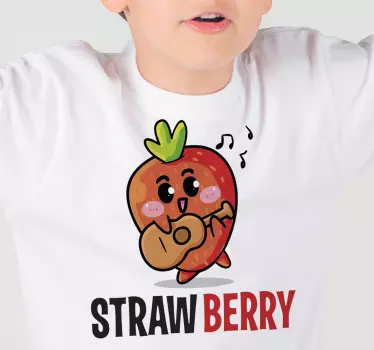 Jordgubb t-shirt barn skjorta - Tenstickers