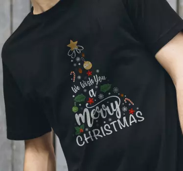 Julgran god jul tee shirts - Tenstickers