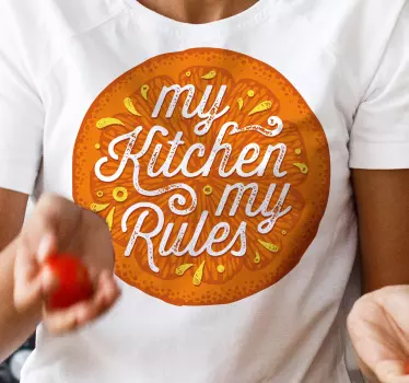 Köksregler uttalande t-shirt - Tenstickers
