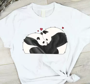 Kramar pandas matchande skjortor för par - Tenstickers