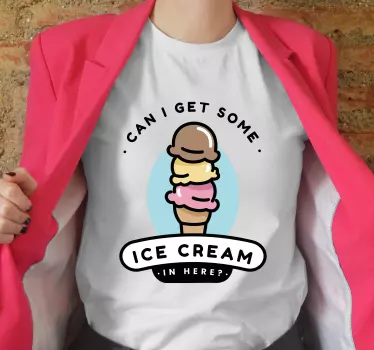 Kul med glassstrut t-shirt - Tenstickers
