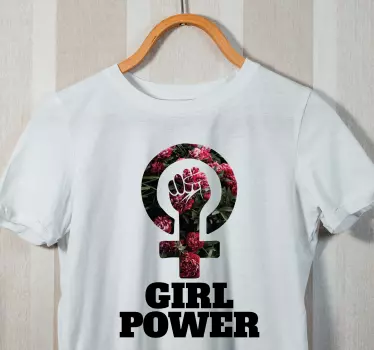 Kvinnor undertecknar säger girl power t-shirt - Tenstickers