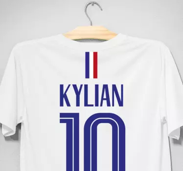 Kylian jersey number t-shirt - Tenstickers