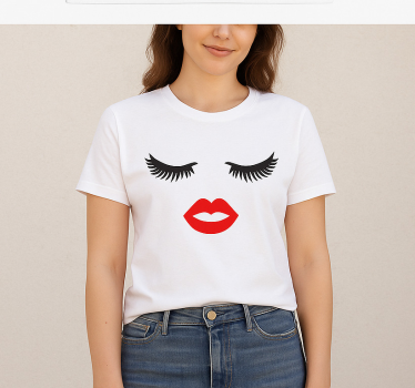 Lashar och läppar mors och dotter t-shirt - Tenstickers