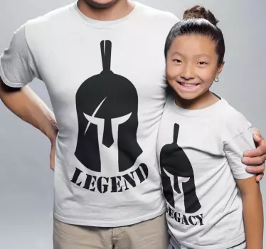 Legenden och äldre far och barn t-shirt - Tenstickers