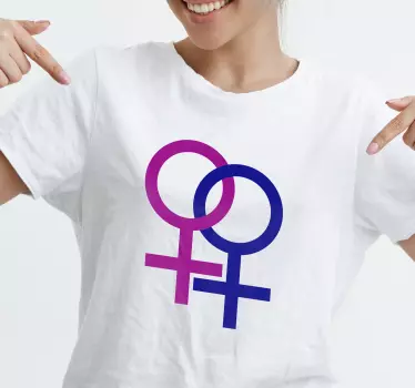 Lesbianism sign t-shirt - Tenstickers