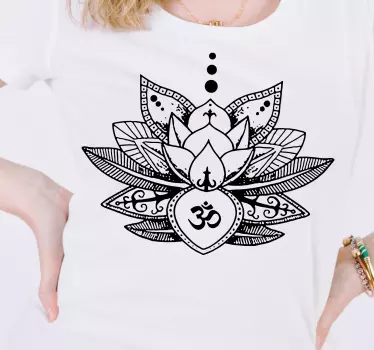 Lotusblomma design t-shirt - Tenstickers