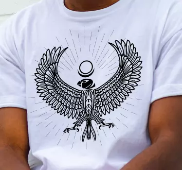 Majestätisk fågelillustration t-shirt - Tenstickers