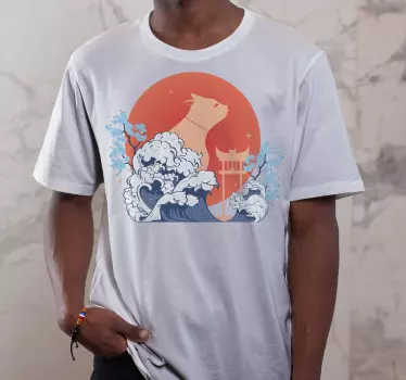 Majestätiska kattvågor t-shirt - Tenstickers