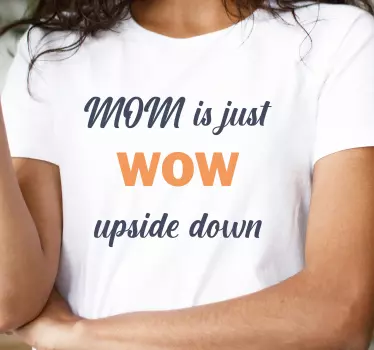 Mamma är bara wow mors dag t-shirt - Tenstickers