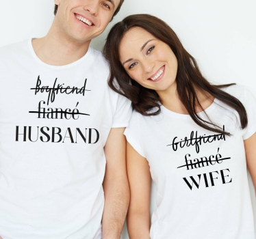 Man och hustru par t-shirt - Tenstickers