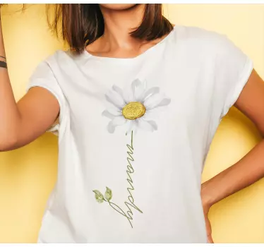 Mandy flower graphic mors och dotter t-shirt - Tenstickers