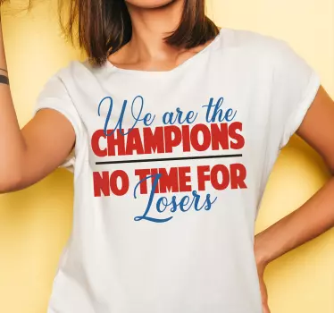 Mästare attityd uttalande t-shirt - Tenstickers