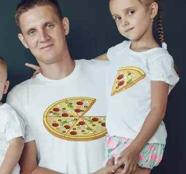 Matchande pizzaskivor pappa och son matchande skjortor - Tenstickers
