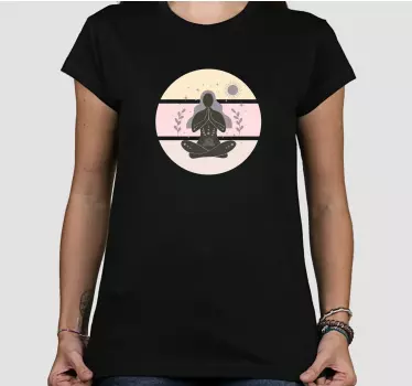 Meditativ kvinna siluett t-shirt - Tenstickers