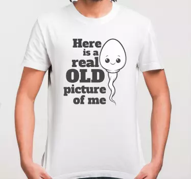 Min gamla första bild roliga design t-shirt - Tenstickers