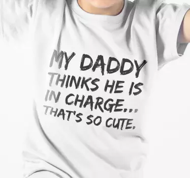 Min pappa tror att han är ansvarig för baby-t-shirt - Tenstickers