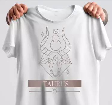Minimal taurus graphic t-shirt - Tenstickers