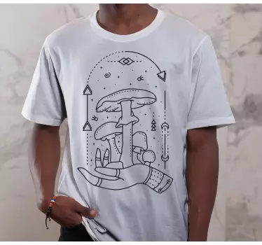 Modern hand med svamp t-shirt - Tenstickers