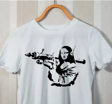 Mona lisa bazooka t-shirt - Tenstickers