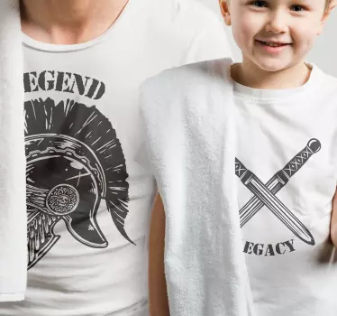 Mors och dotter t-shirt arv krigare familj - Tenstickers