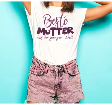Mors och dotter t-shirt bästa mamman någonsin - Tenstickers