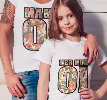 Mors och dotter t-shirt blomstrande familjeband - Tenstickers