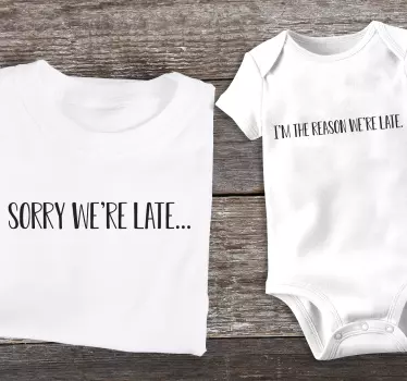 Mors och dotter t-shirt för sen ankomst humor - Tenstickers