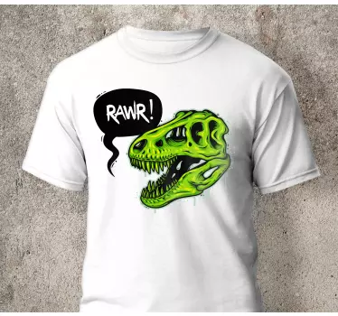Mors och dotter t-shirt grön dinosauruttryck - Tenstickers