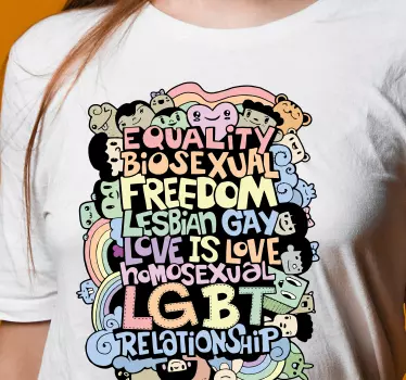 Mors och dotter t-shirt kärlek firar jämlikhet - Tenstickers