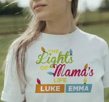 Mors och dotter t-shirt mamas ljusfirande - Tenstickers