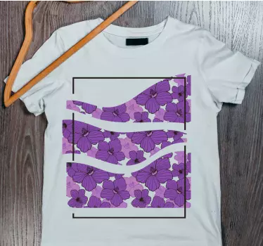Mors och dotter t-shirt med blommönster elegans - Tenstickers