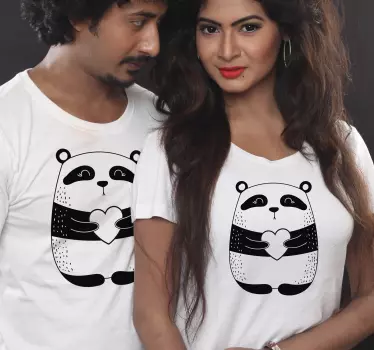 Mors och dotter t-shirt panda älskling tema - Tenstickers