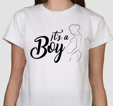 Mors och dotter t-shirt pojke meddelande - Tenstickers