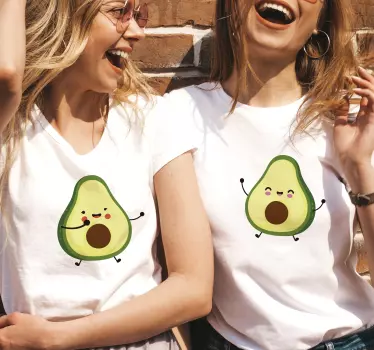 Mors och dotter t-shirt söta avokadoer delar skratt - Tenstickers